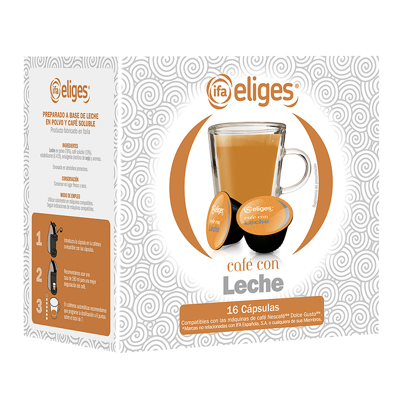 CAPSULAS CAFE CON LECHE IFA ELIGES 16ud. 160g.