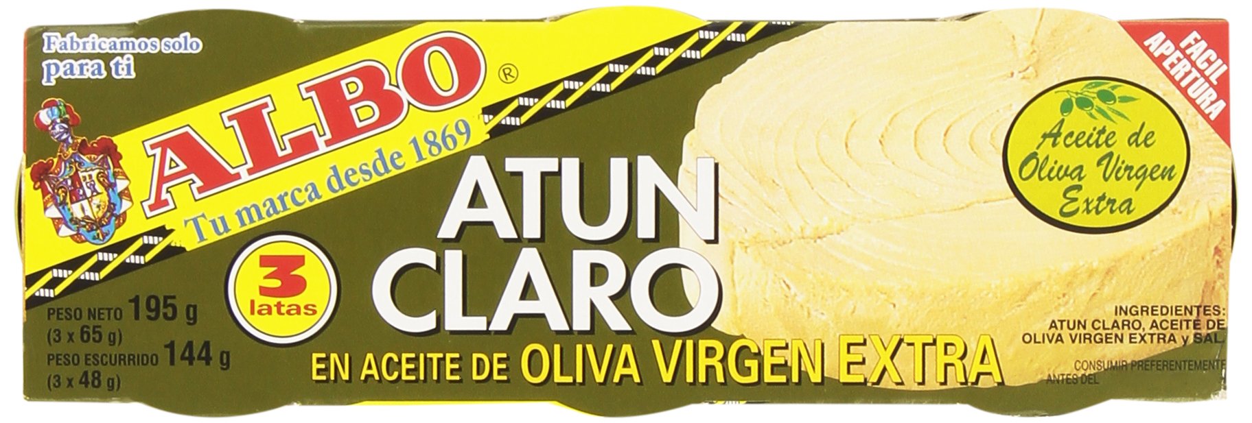ATUN CLARO ACEITE OLIVA ALBO 3x65g.
