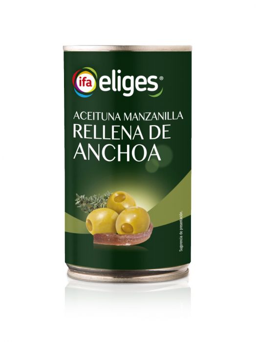 ACEITUNAS RELLENAS ANCHOA IFA ELIGES 600g.