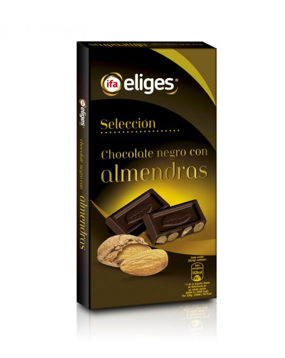 CHOCOLATE NEGRO CON ALMENDRA IFA ELIGES 200 g.
