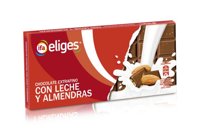 CHOCOLATE IFA ELIGES ALMENDRA EXTRAFINO 150 g.