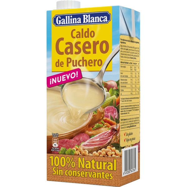 CALDO GALLINA BLANCA CASERO PUCHERO 1L.