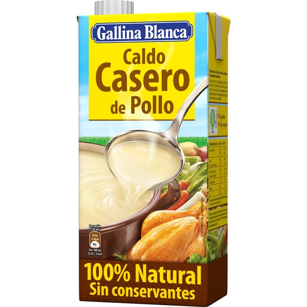 CALDO GALLINA BLANCA CASERO POLLO 1L.