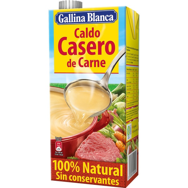 CALDO GALLINA BLANCA CASERO CARNE 1L.