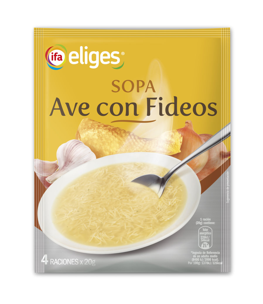 SOPA IFA ELIGES AVE CON FIDEOS 80 g.