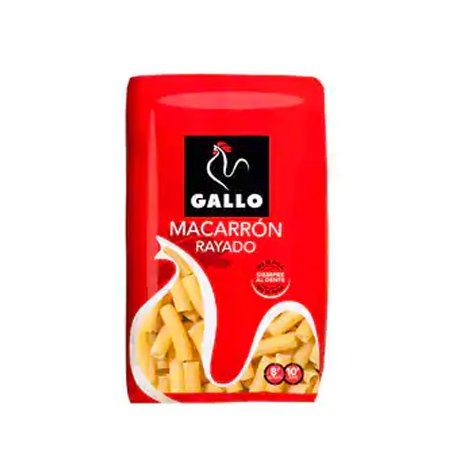 MACARRON RAYADO GALLO 450 g.