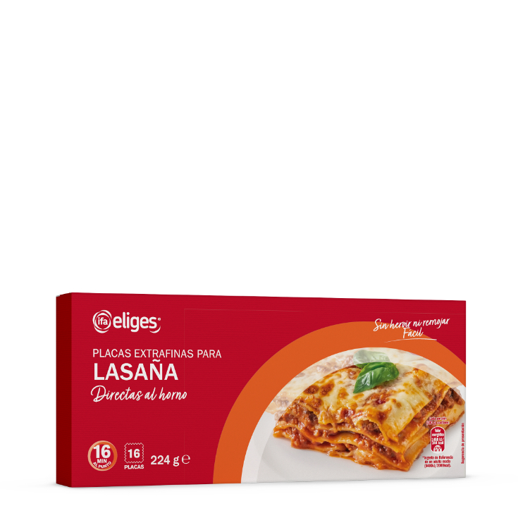PLACAS LASAÑA EXTRAFINAS IFA ELIGES 224g.