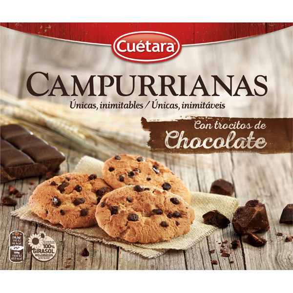 GALLETA CAMPURRIANA CHOCOLATE CUETARA 450 g.