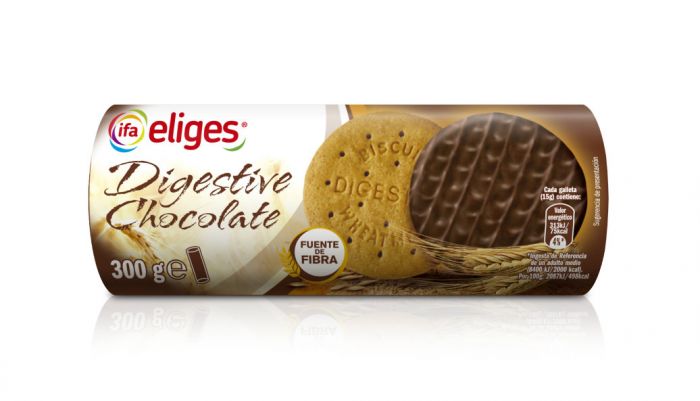 GALLETA DIGESTIVE CHOCOLATE IFA ELIGES 300 g.
