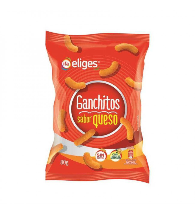 GANCHITOS QUESO IFA ELIGES 80 g.