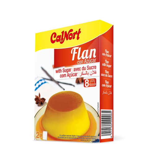 FLAN CALNORT CON AZUCAR Pack 2x65 g.