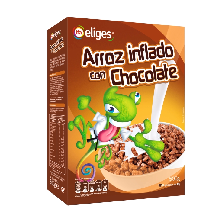 ARROZ INFLADO CON CHOCOLATE IFA ELIGES 500 g.