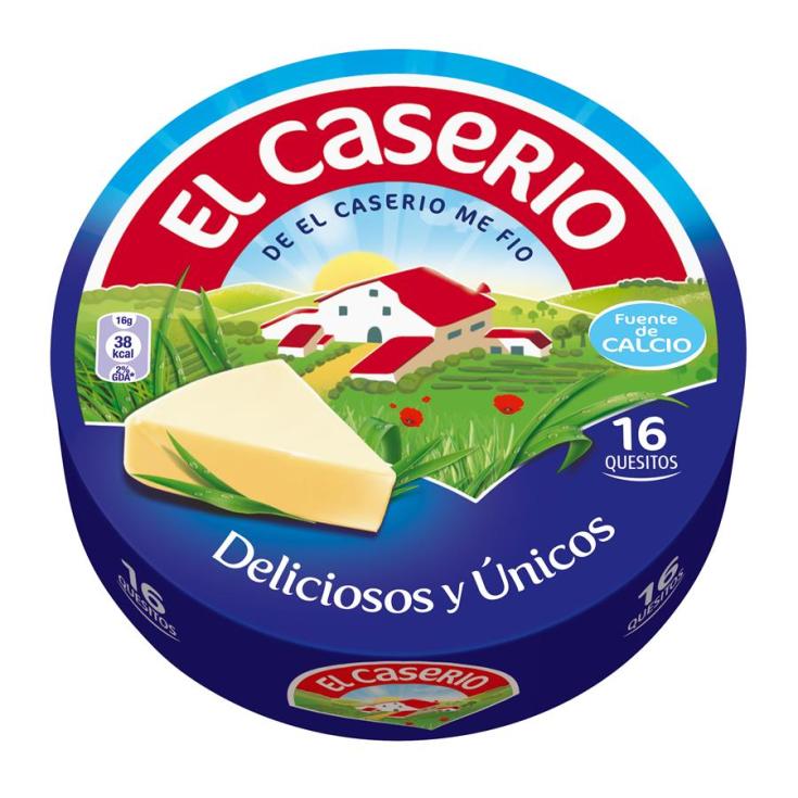 QUESO PORCIONES CASERIO 16 ud 250 g.