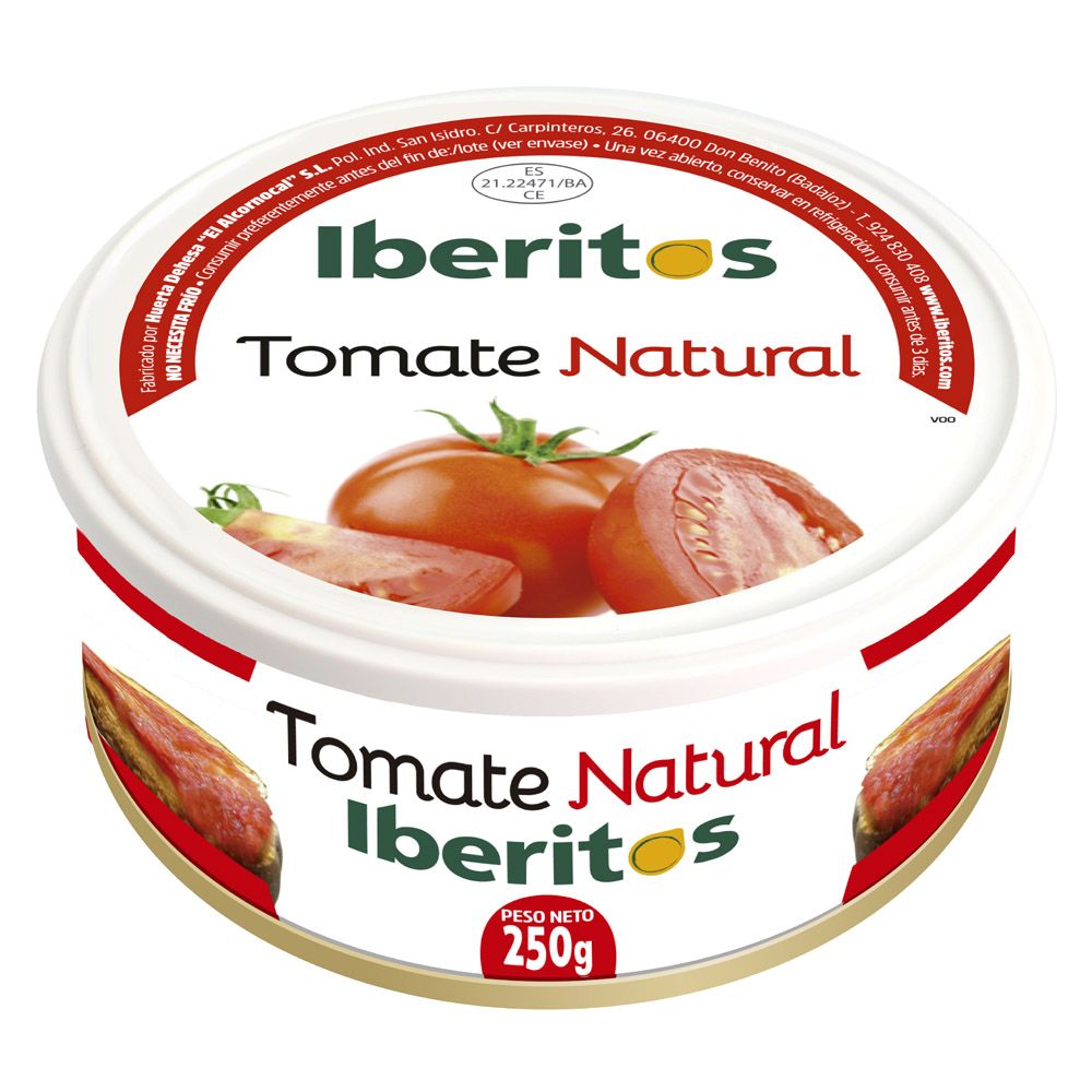 IBERITOS TOMATE NATURAL 250 g.