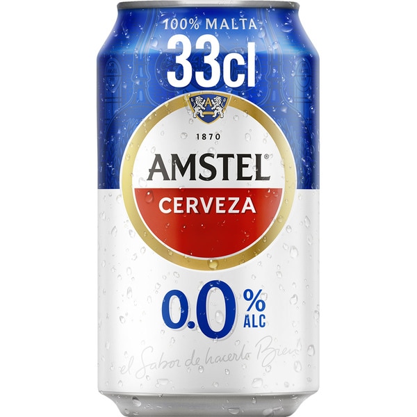 LATA CERVEZA  0.0% AMSTEL 33 cl. 