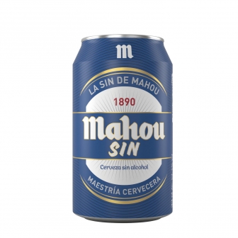 LATA CERVEZA MAHOU SIN ALCOHOL 33 cl.