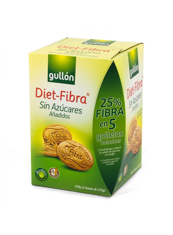 GALLETAS DIET-FIBRA SIN AZUCAR AÑADIDO GULLON 450 g.