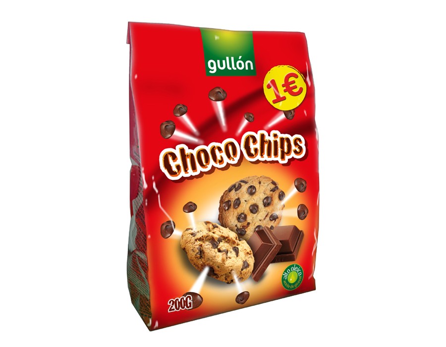 GALLETAS CHOCO CHIPS GULLON 200 g.