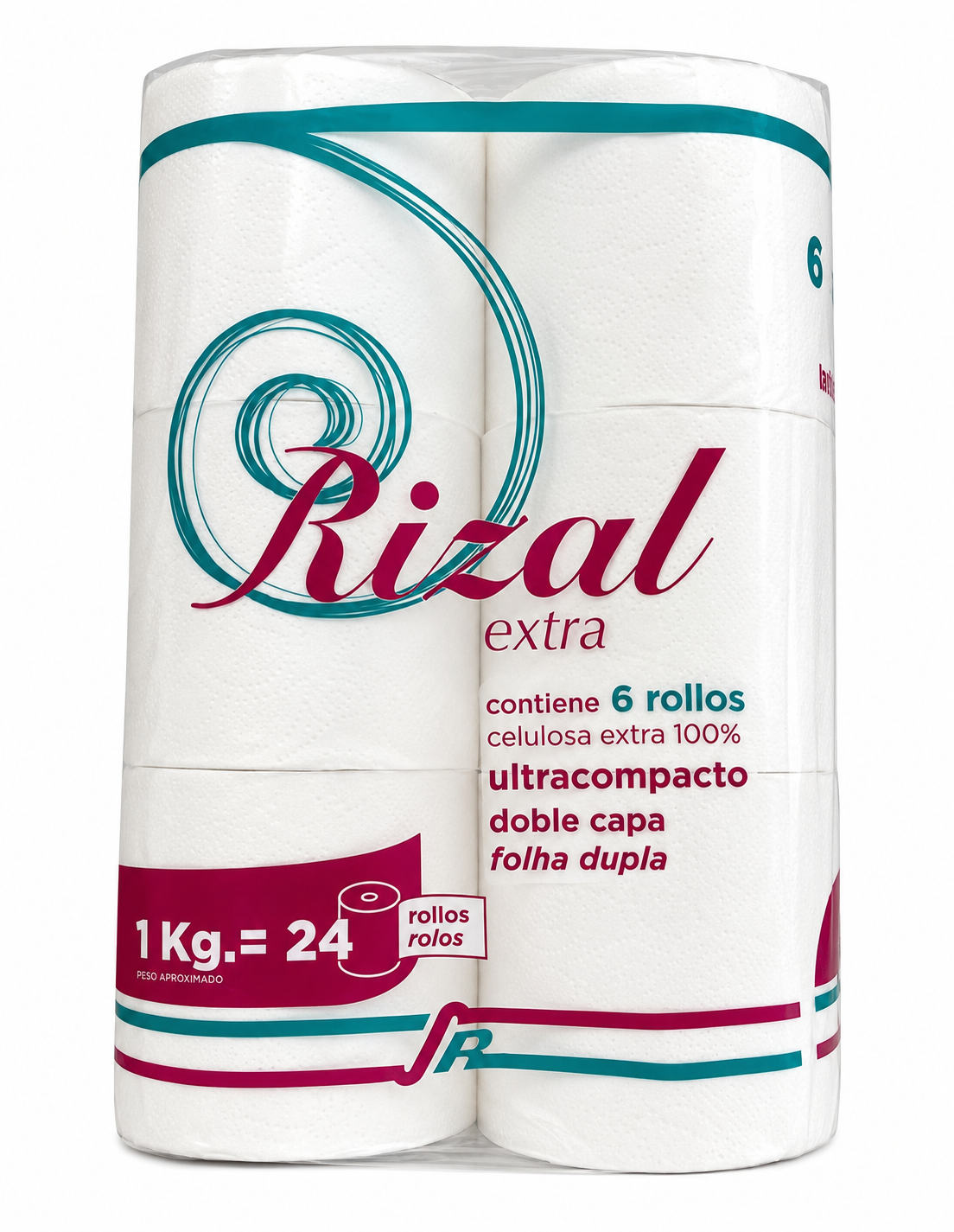 PAPEL HIGIENICO RIZAL PACK 6ud (1Kg. APROX)