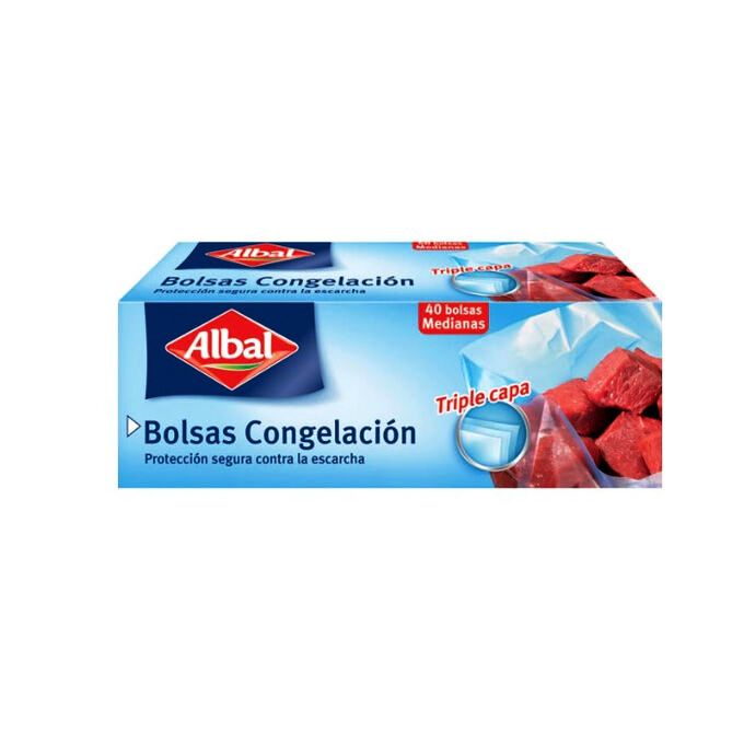 BOLSAS CONGELACION ALBAL,  40 BOLSAS MEDIANAS