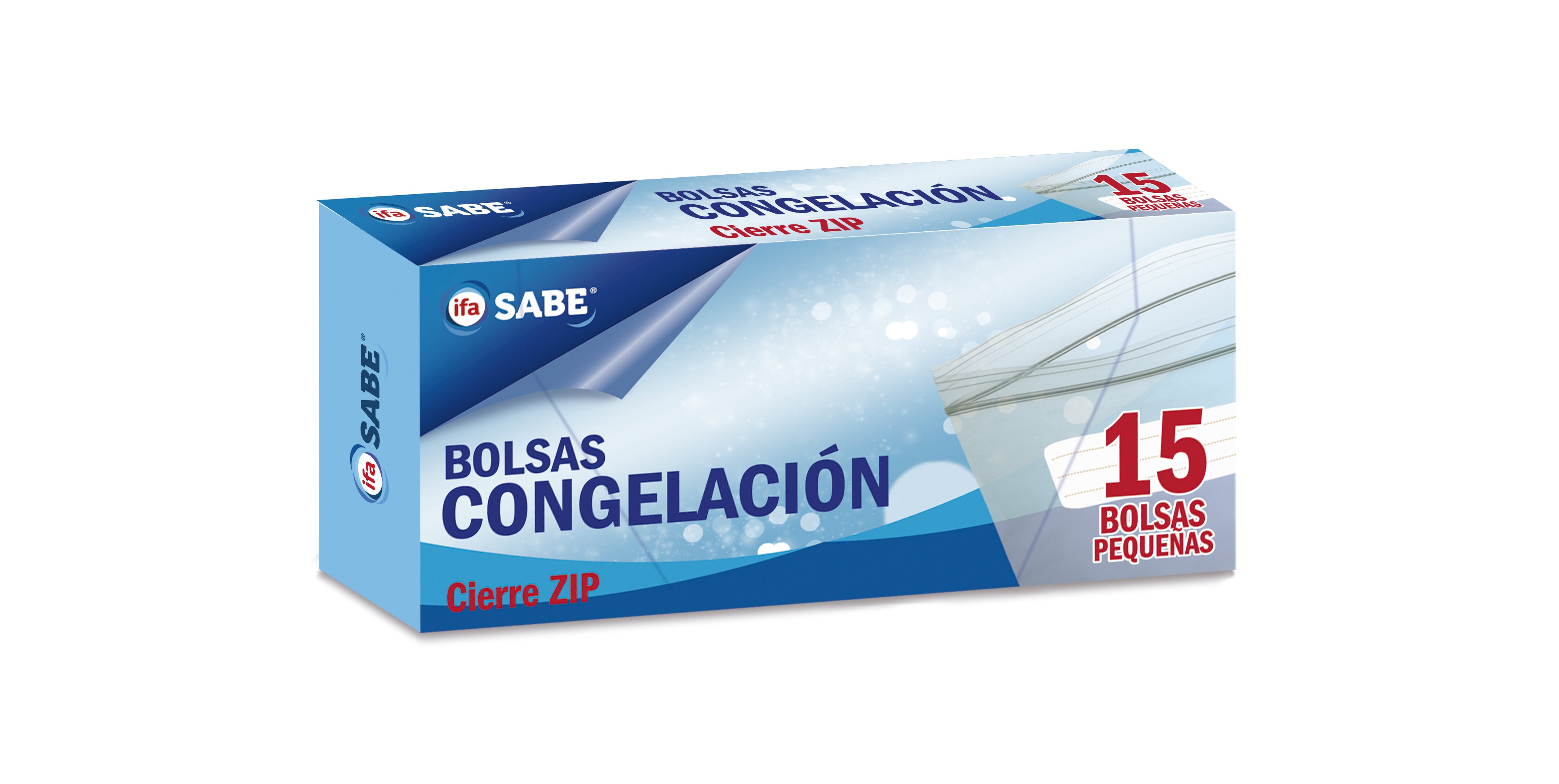 BOLSA CONGELACION IFA SABE PEQUEÑA ZIP 15ud 18x22CM