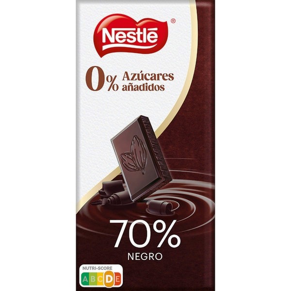 CHOCOLATE NESTLE SIN AZU. 70% NEGRO INTENSO 115g.