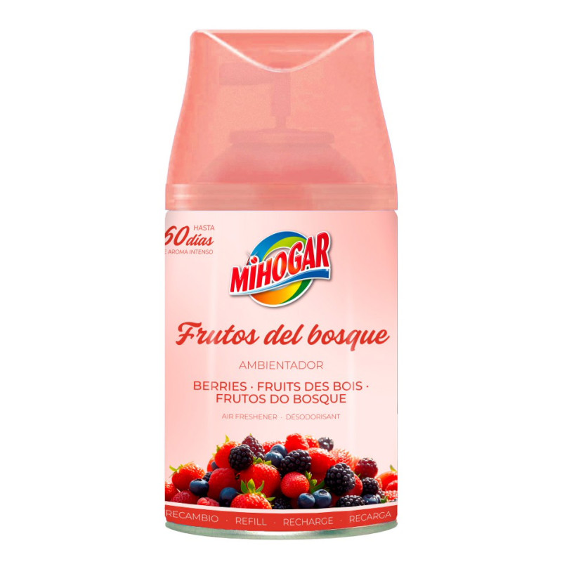 RECAMBIO AMBIENTADOR MIHOGAR SPRAY 250ml. FRUTOS DEL BOSQUE