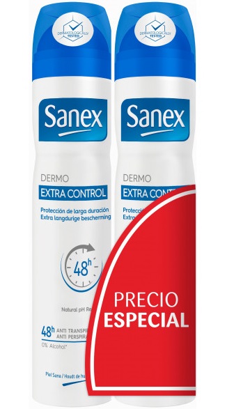DEO SANEX SPRAY EXTRA CONTROL DUPLO 2x200ml.