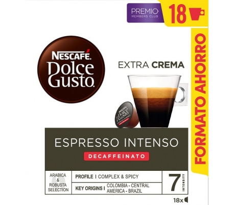 DOLCE GUSTO CAFE INTENSO  EXPRESSO DESCAFEINADO 18ud.