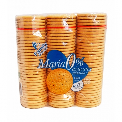 GALLETAS MARIA 0% AZUCARES FAMILY BISCUITS 600g.