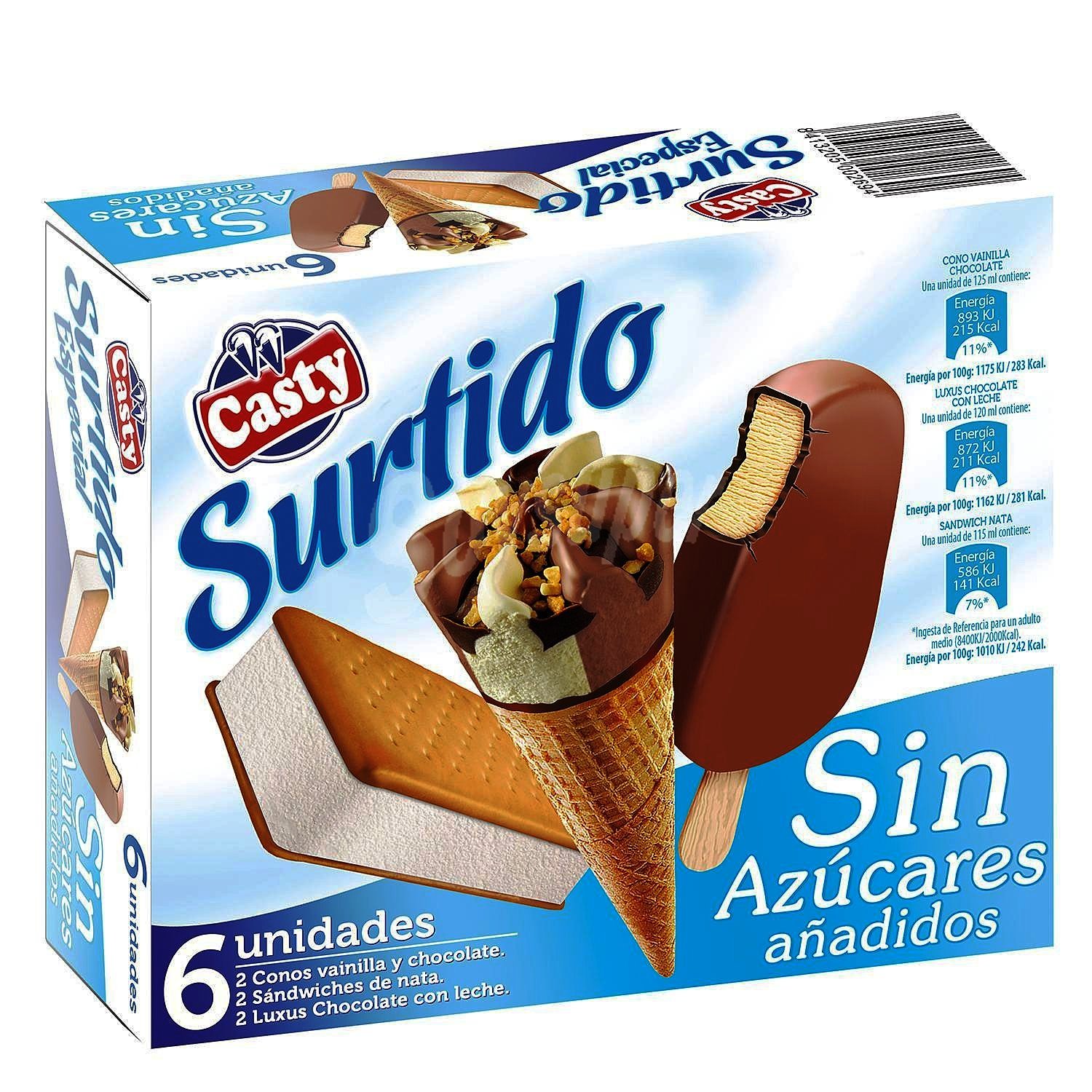 SURTIDO ESPECIAL SIN AZUCAR CASTY PACK 6ud. 720g.