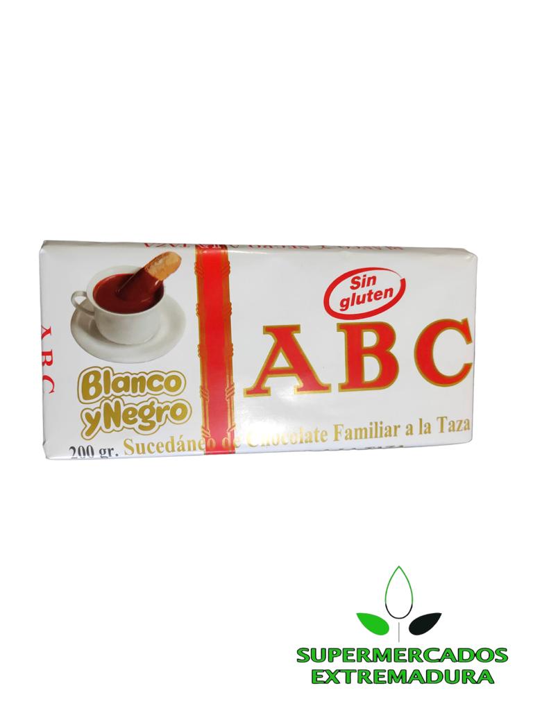 CHOCOLATE A LA TAZA ABC BLANCO Y NEGRO 200g.