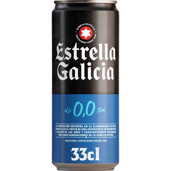 LATA CERVEZA 0,0 ESTRELLA GALICIA 33cl SIN 
