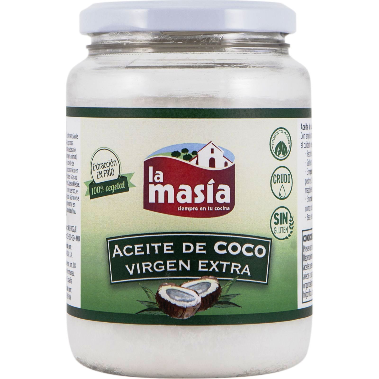 ACEITE COCO VIRGEN EXTRA LA MASIA 375g.