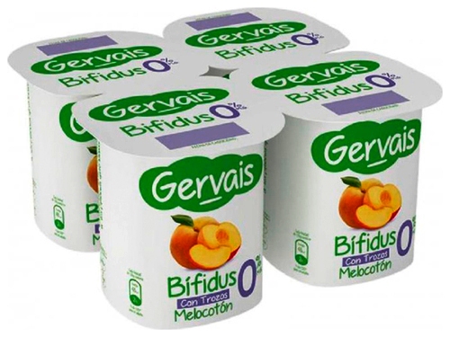 GERVAIS BIFIDUS 0% CON MELOCOTON PACK 4