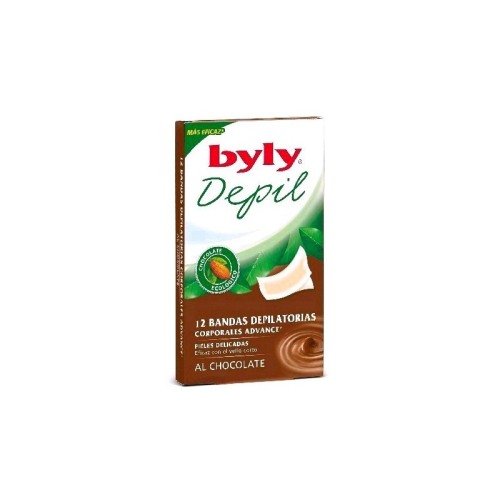 BANDAS DEPILATORIAS CORPORAL CHOCO BYLY 12und