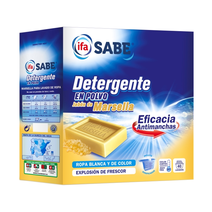 DETERGENTE MALETA MARSELLA 40 CACITOS IFA SABE