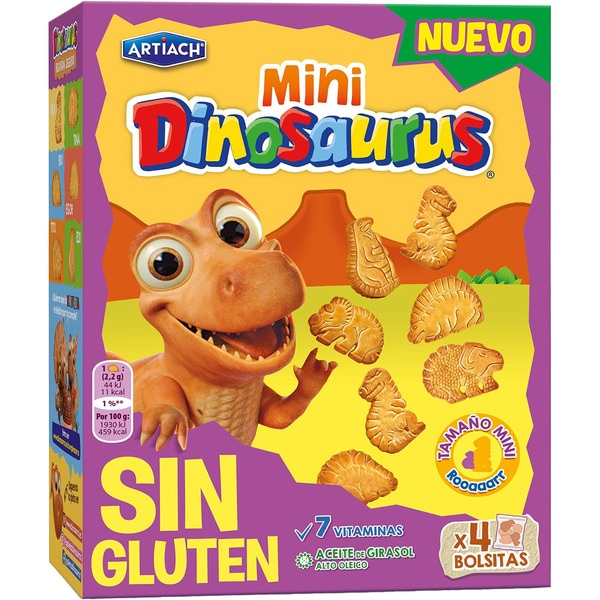 GALLETAS MINI DINOSAURIOS SIN GLUTEN 160g.