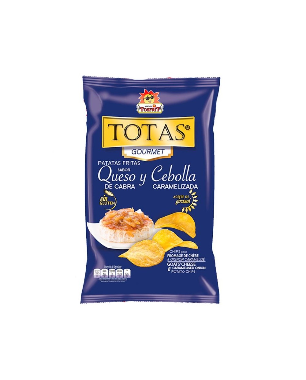 TOSTAS SABOR QUESO CABRA Y CEBOLLA CARAMELIZADA TOSFRIT 130g.