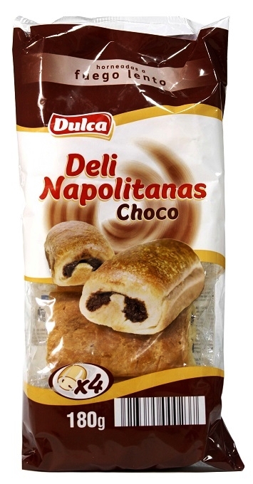 DELI NAPOLITANAS CHOCOLATE DULCA 4x180g.