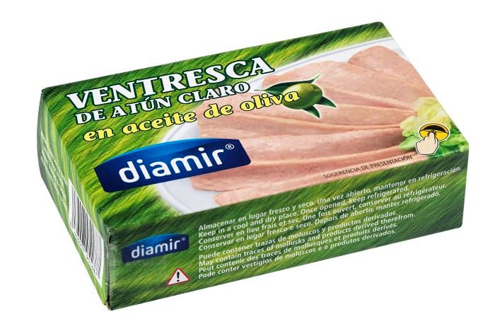 VENTRESCA ATUN CLARO DIAMIR ACEITE OLIVA 120g.