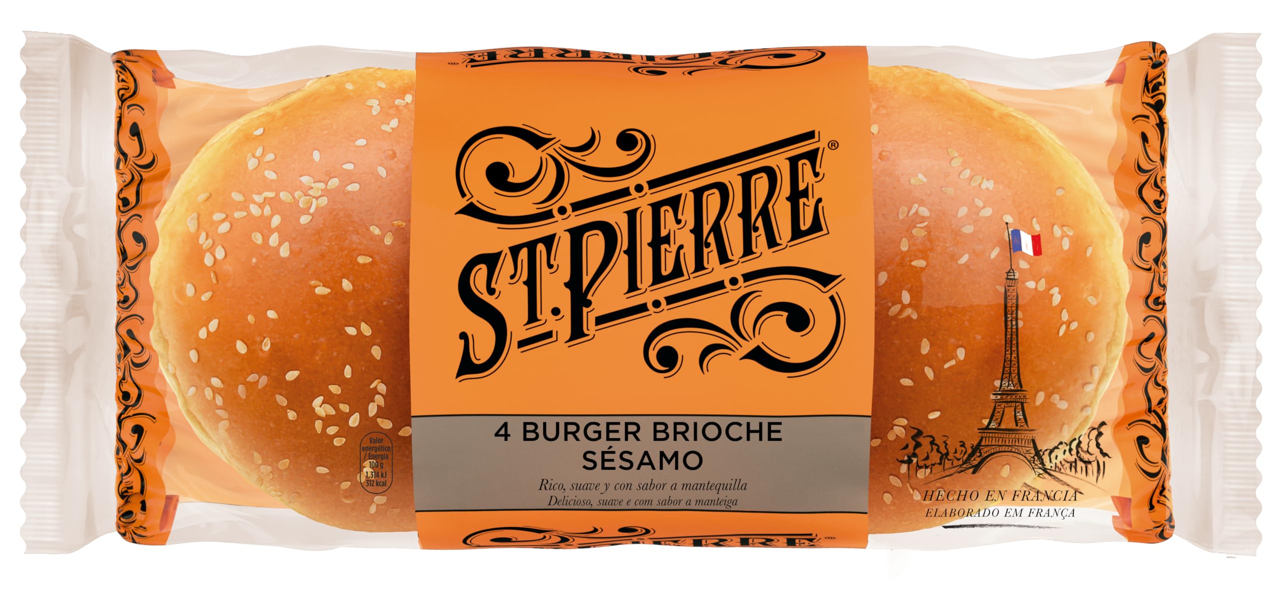 ST PIERRE BURGER BRIOCHE SESAMO 250g.