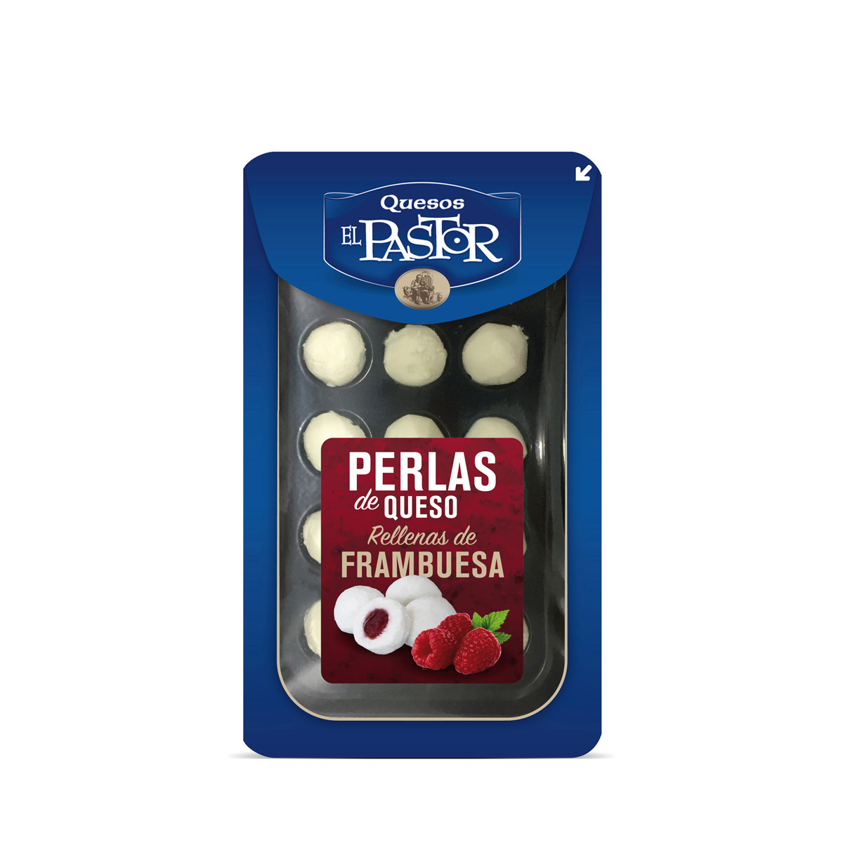 PERLAS RELLENAS FRAMBUESA EL PASTOR 125g.