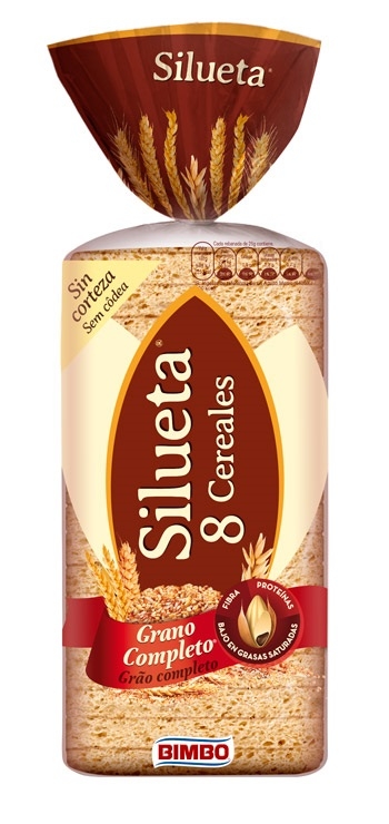 PAN INTEGRAL SIN CORTEZA SILUETA BIMBO 450g