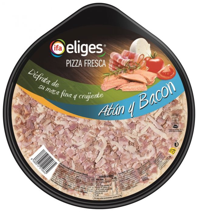PIZZA ATUN Y BACON IFA ELIGES 400g.
