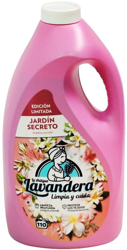 DETERGENTE LIQUIDO LAVANDERA JARDIN SECRETO 110 DOSIS 4,95L